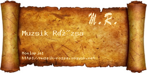 Muzsik Rózsa névjegykártya